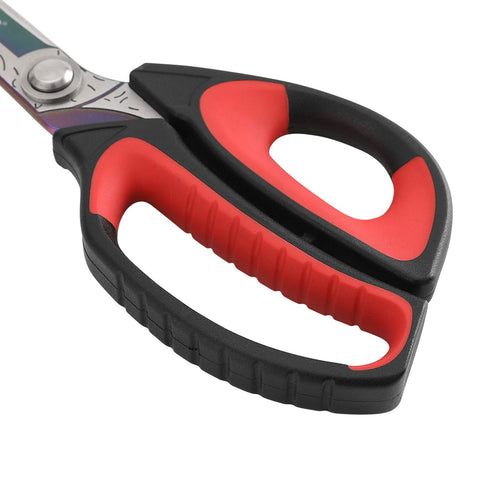 Livingo 10-inch scissors pruning branch in garden use for pruning tasks.