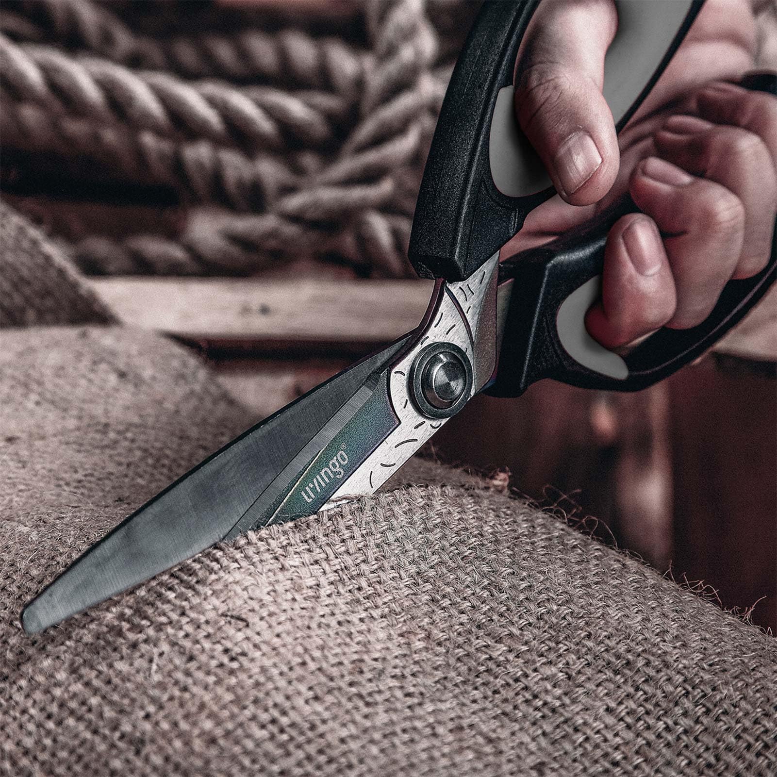 LIVINGO heavy-duty scissors DIY material cut suitable for plastics and fabrics