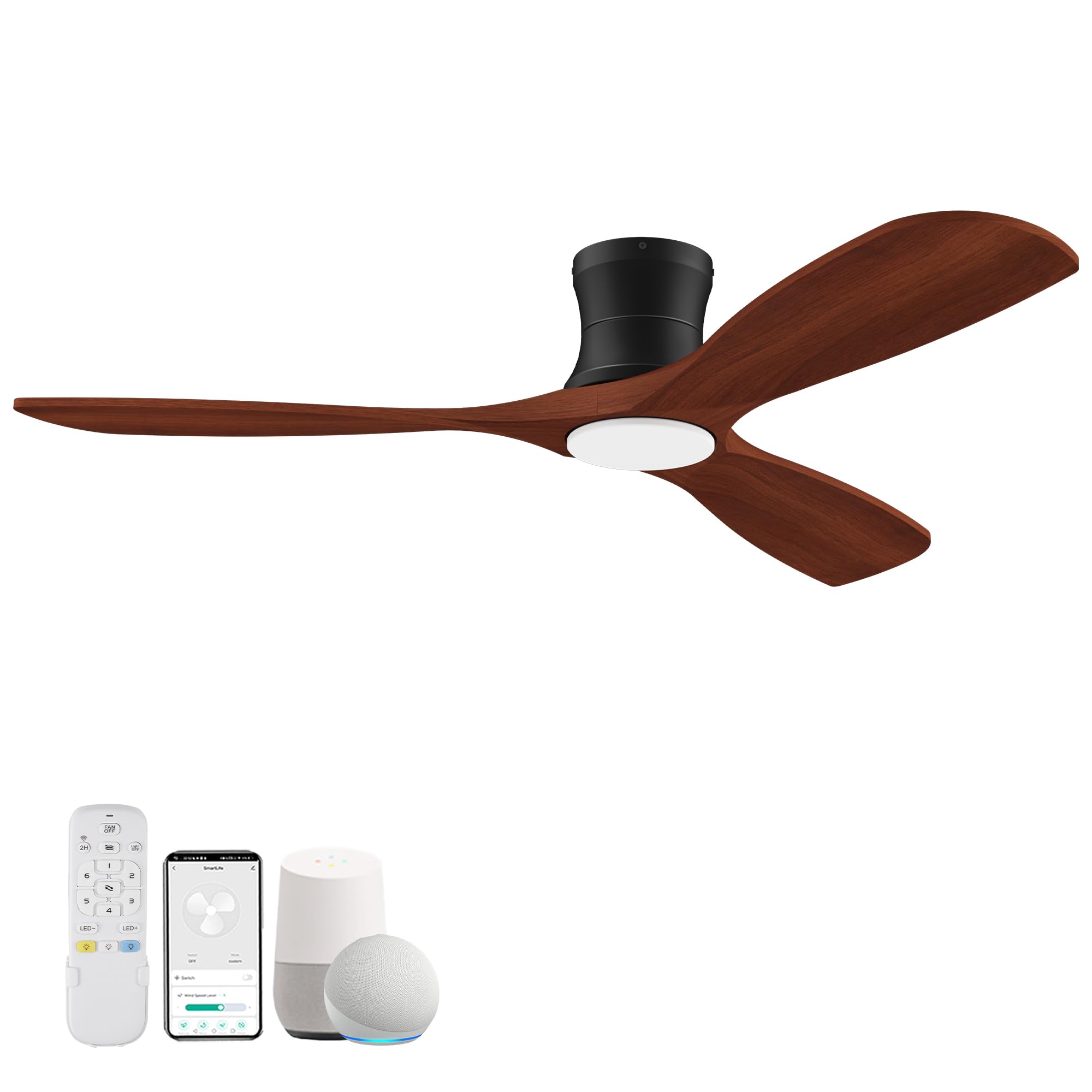 Livory 52-inch smart ceiling fan with remote and lights for versatile cooling