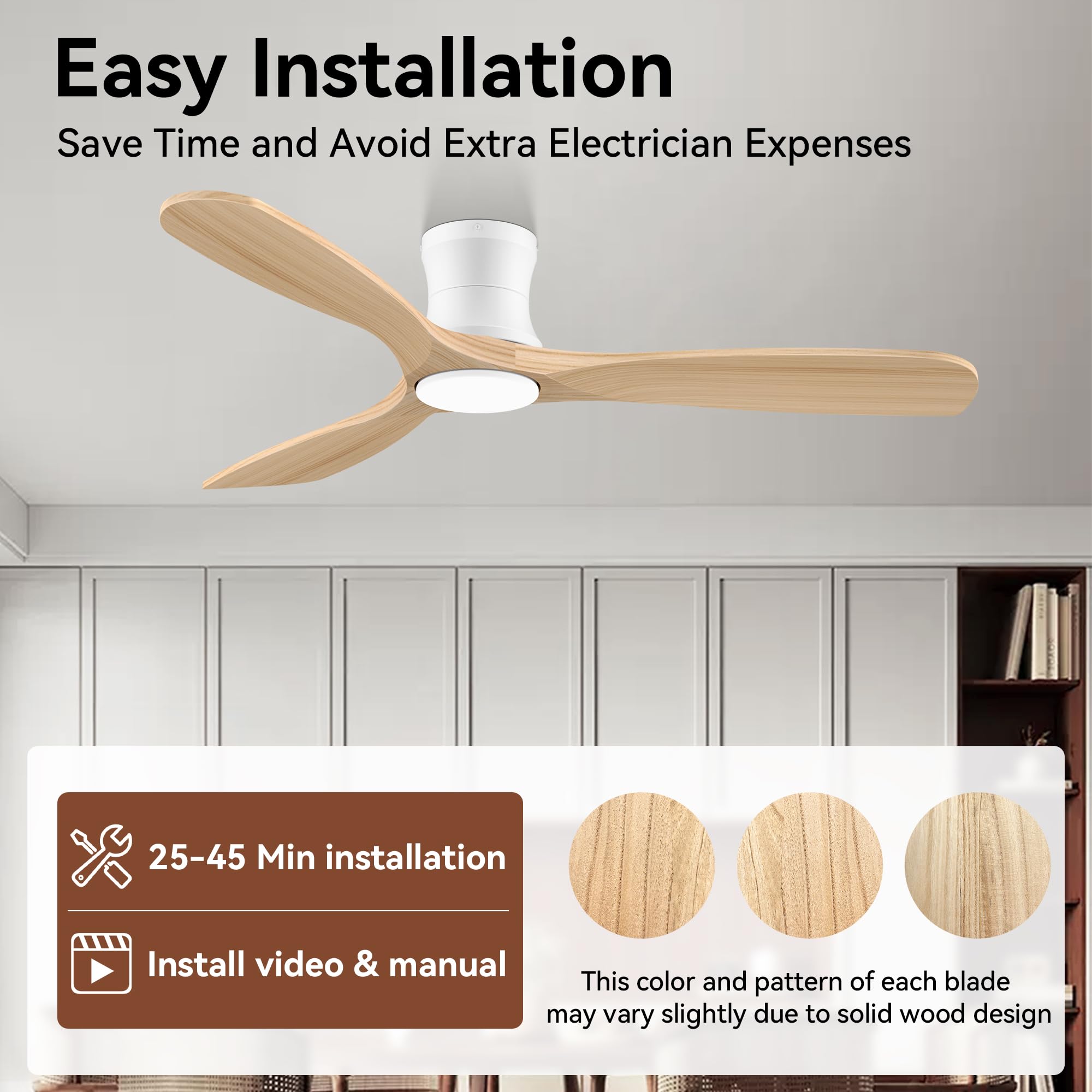 Livory Smart 52” ceiling fan installation guide facilitating quick setup.