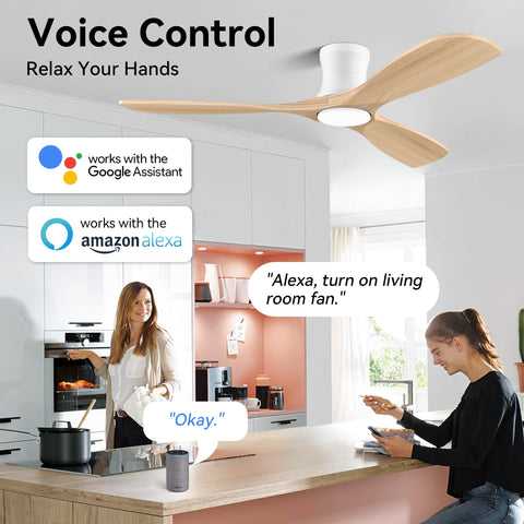 Livory Smart 52” ceiling fan remote control for easy operation from anywhere.