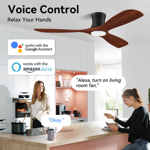 Livory voice-control ceiling fan enables Alexa and Google Assistant commands