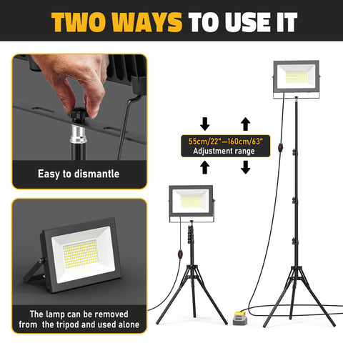 LIVOWALNY compact foldable tripod enables easy transport and storage.