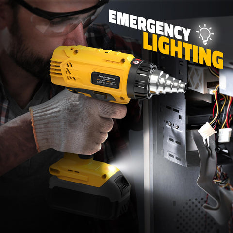 Lightweight LIVOWALNY heat gun with ergonomic grip for easy handling.