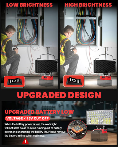 LIVOWALNY LED work light hook design for hands-free use