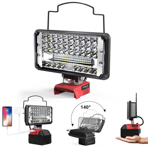 LIVOWALNY LED work light milwaukee compatibility close-up highlighting reliable beam