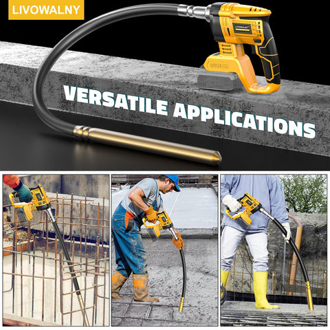 3.8-foot shaft reach enables even distribution across forms and rebar.