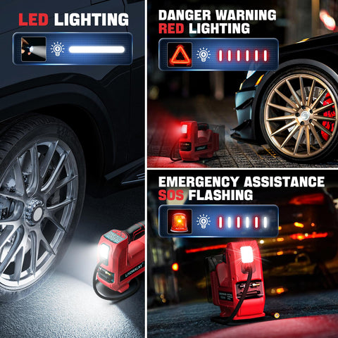 LIVOWALNY portable-emergency-pump ready for roadside tire pressure checks.
