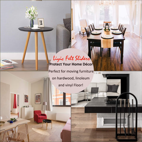 Liyic protective felt slider supports frequent rearrangements without floor damage.