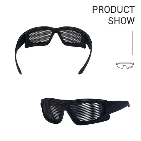 LIYJTK snug-fit mesh glasses contour to face for secure outdoor use