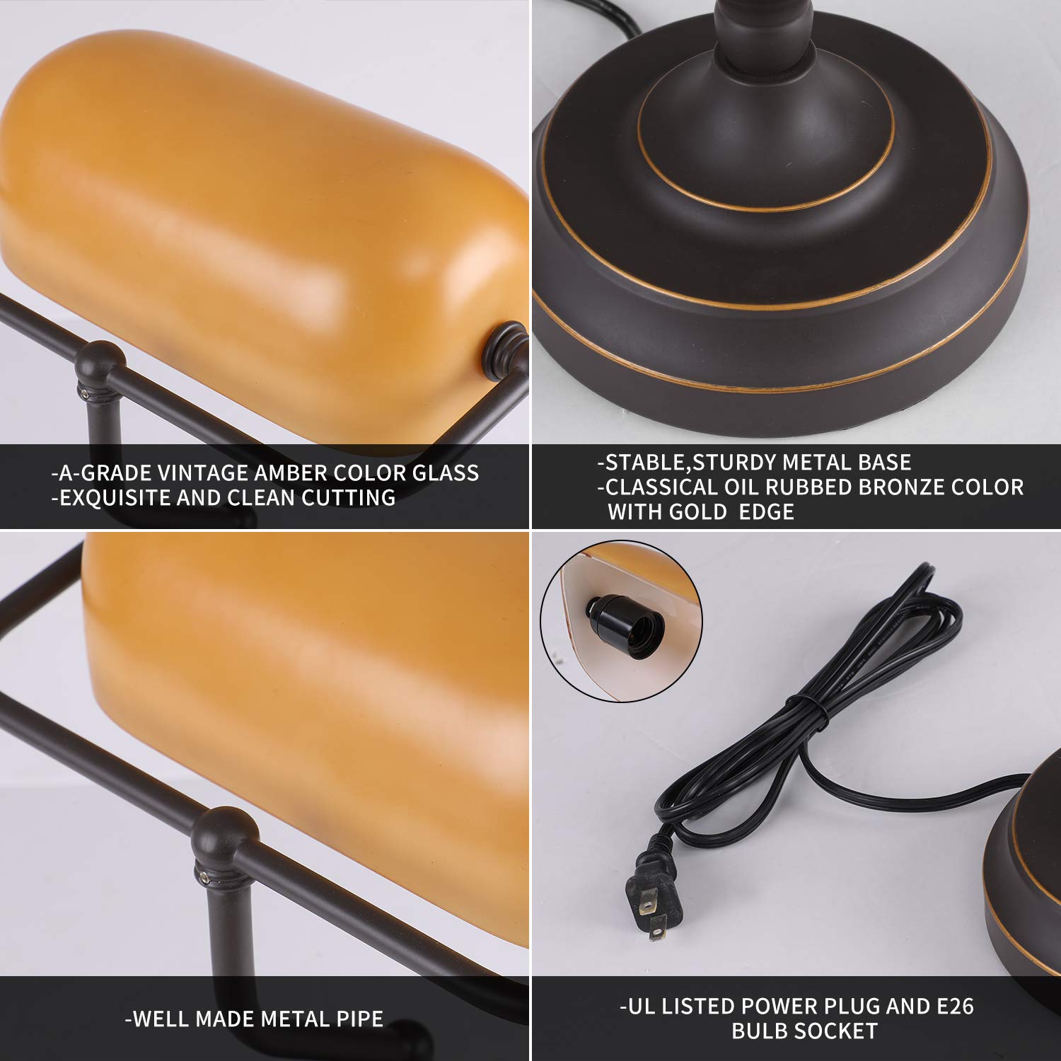 Liylan lamp Edison-style bulb provides warm, glare-free illumination.
