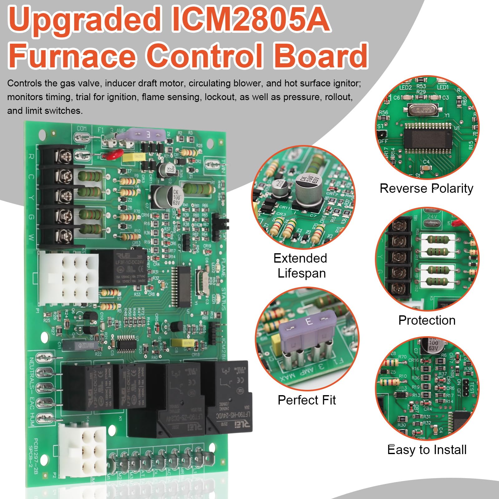 LIYUKUANG ICM2805A installed with G3-G6 modules for reliable furnace control.