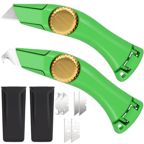 Lizenoz roofing knife green fixed blade for precise cuts on shingles
