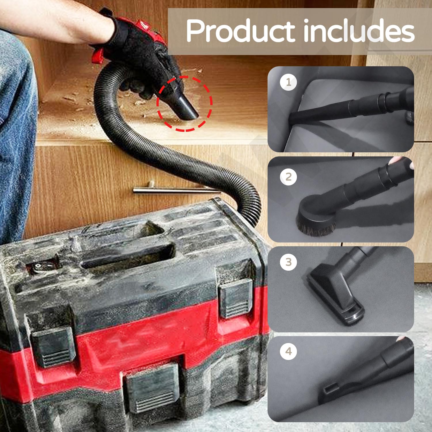 LIZEWEI compatible-milwaukee-0880-20; seamless fit for internal storage vacuums.