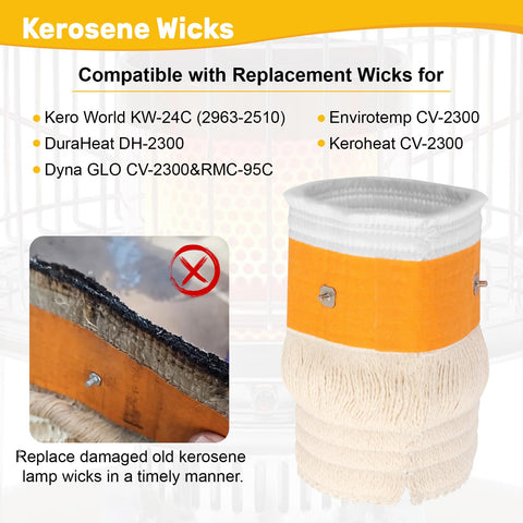 LJB kerosene wick 32225 for CV-2300 Dyna-GLO aids quick replacement