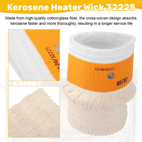 LJB kerosene wick 32225 for CV-2300 Envirotemp promotes thorough combustion