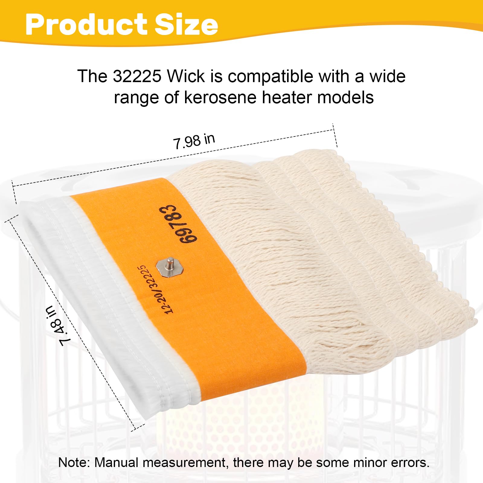 LJB kerosene wick 32225 for CV-2300 Keroheat improves fuel absorption