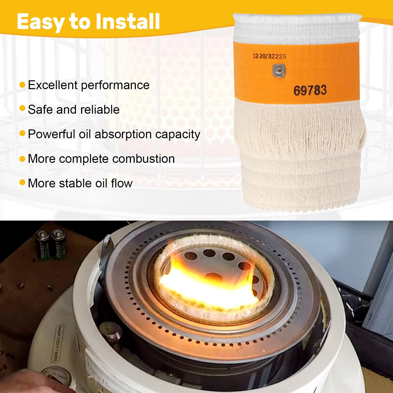 LJB kerosene wick 32225 for RMC-95C helps stable ignition