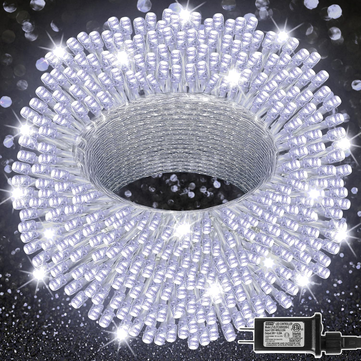 LJLNION 300 LED string lights for outdoor and indoor use with versatile illumination