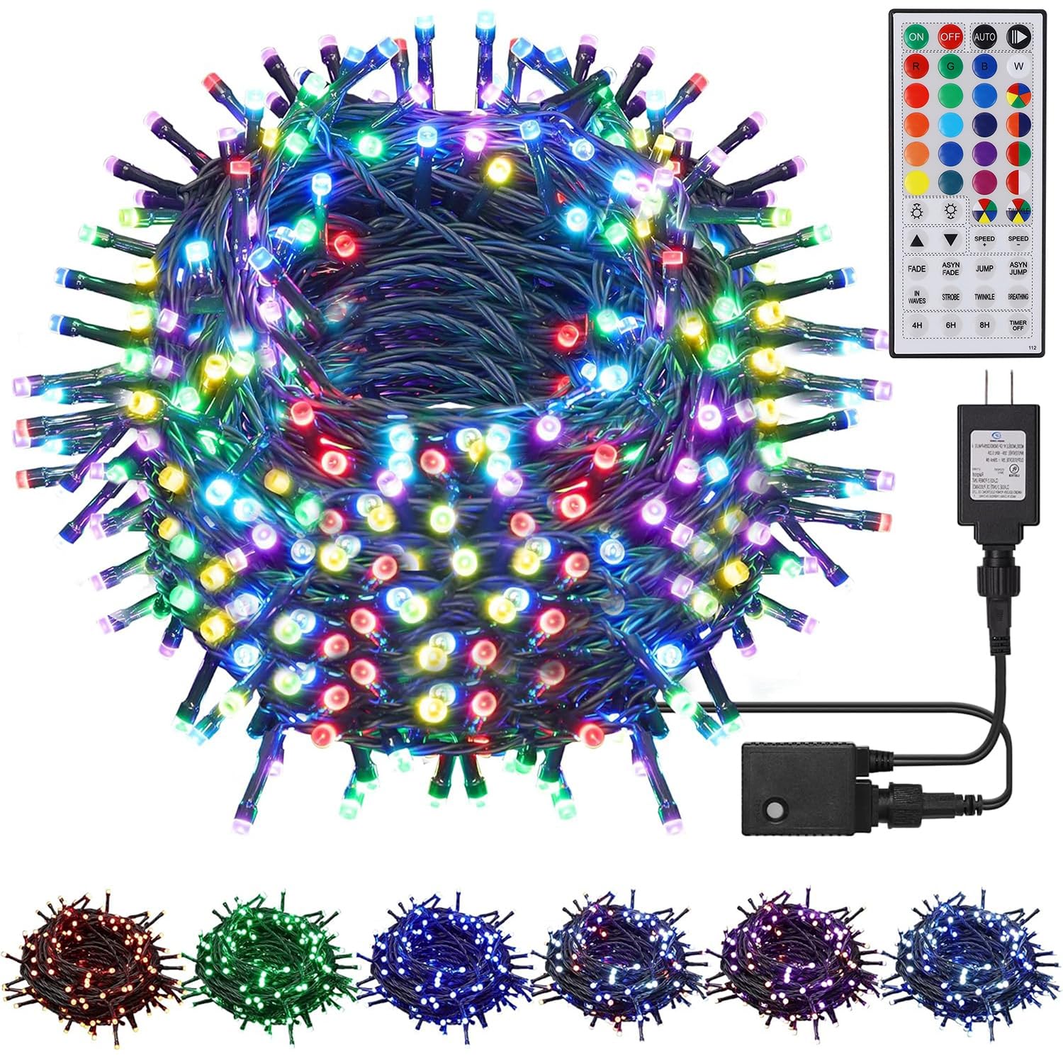 LJLNION 98.5ft Christmas lights with remote for easy indoor or outdoor decorating