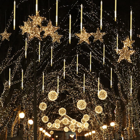 LJLNION commercial storefront decoration with outdoor icicle lights