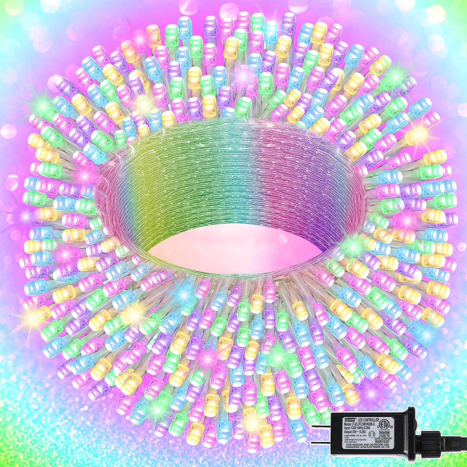 LJLNION Easter string lights 300 LED 98.5 ft for vibrant indoor and outdoor décor