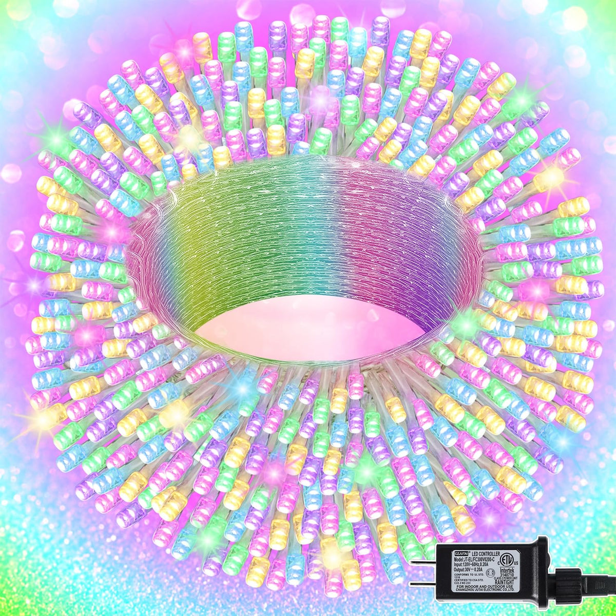 LJLNION Easter string lights 300 LED 98.5 ft for vibrant indoor and outdoor décor