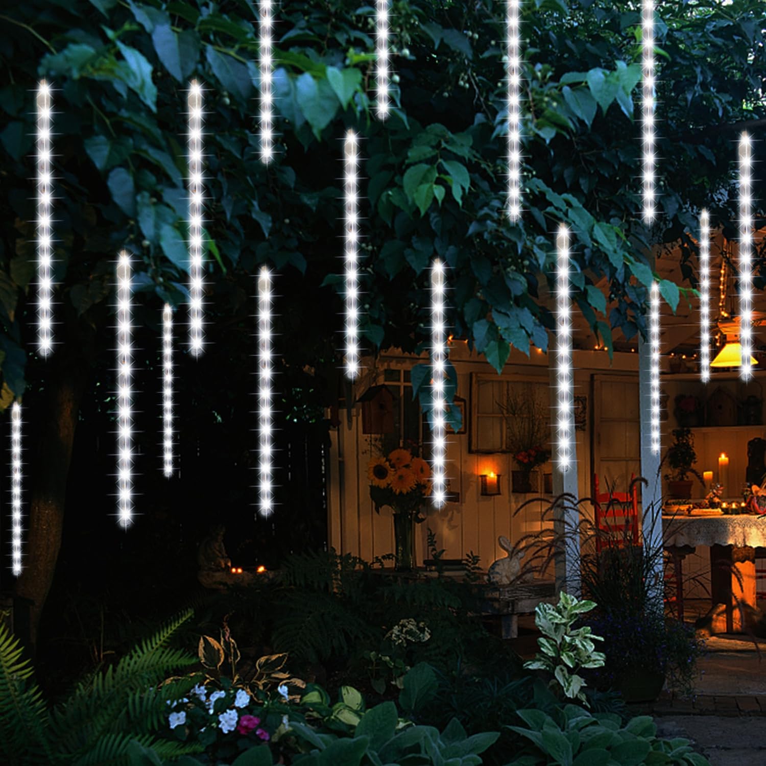 LJLNION icicle tubes with spiral design add elegant transparency.