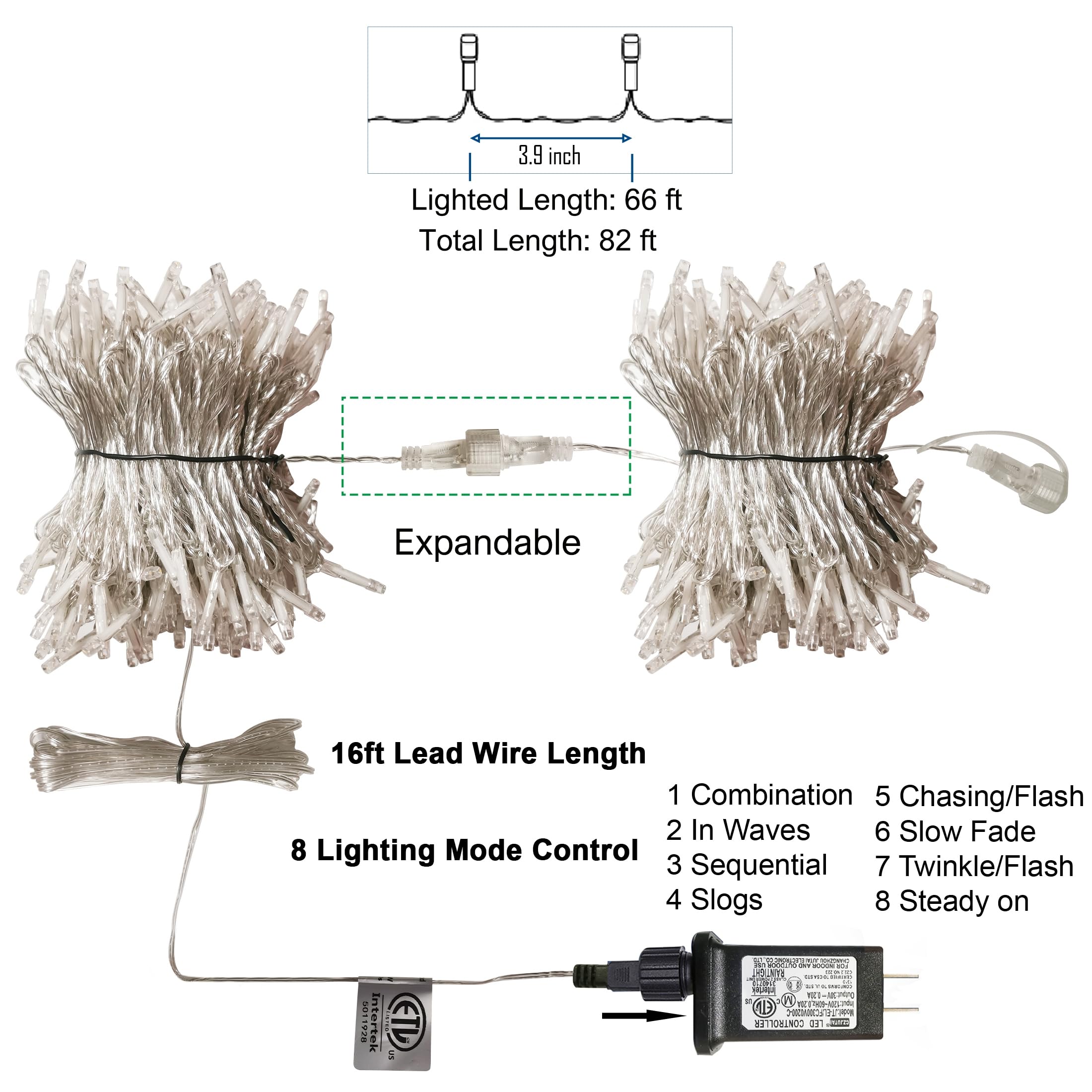 LJLNION multi-mode string with eight modes for flexible event lighting.