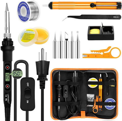 LJPXHHU 80W soldering iron with LCD display for precision temperature control.
