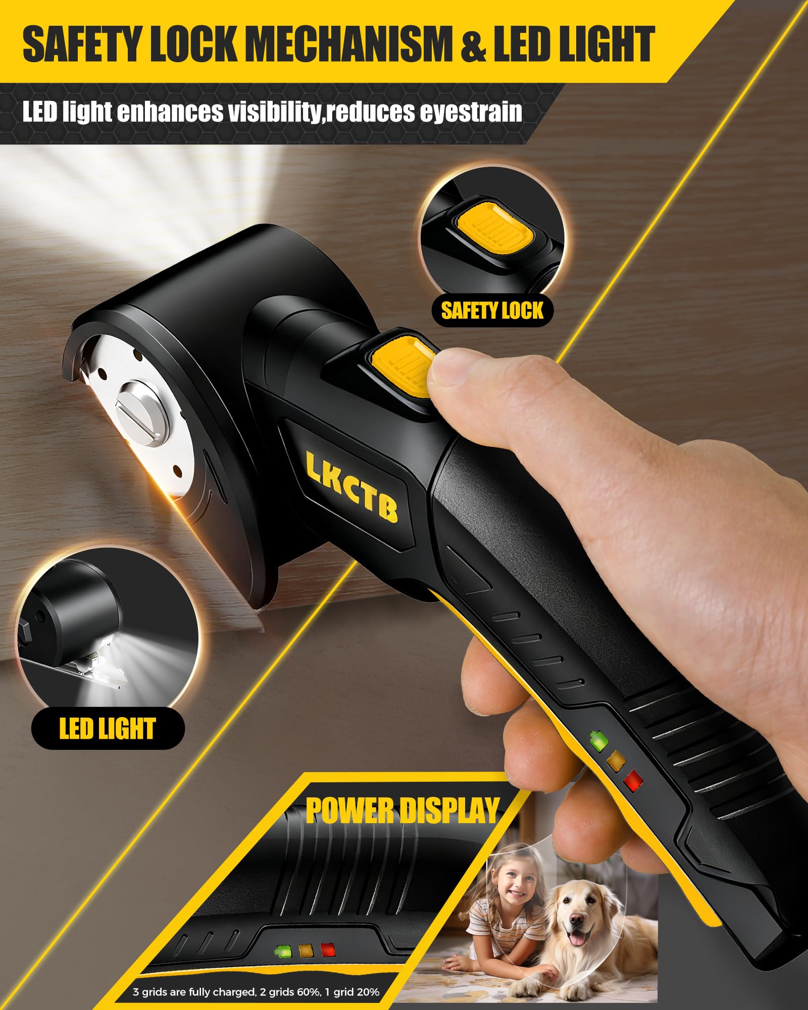 LKCTB cordless cutting with 3000mAh battery for up to 60 minutes