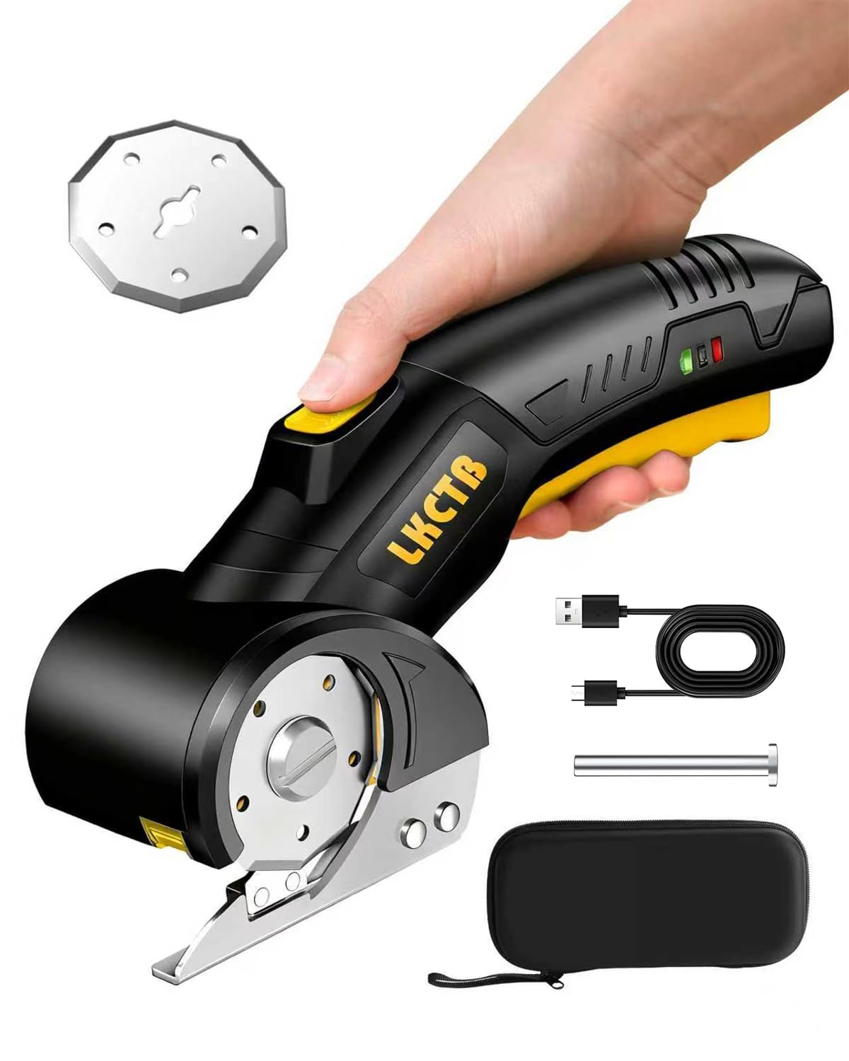 LKCTB electric cutter with LED light enables precise cuts in dim spaces