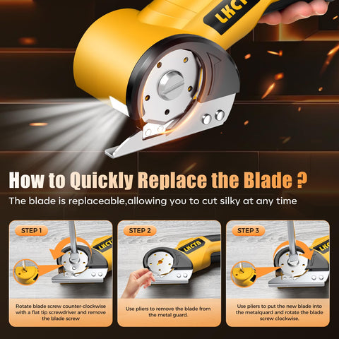 LKCTB Electric Scissors intelligent LED dual display shows power.