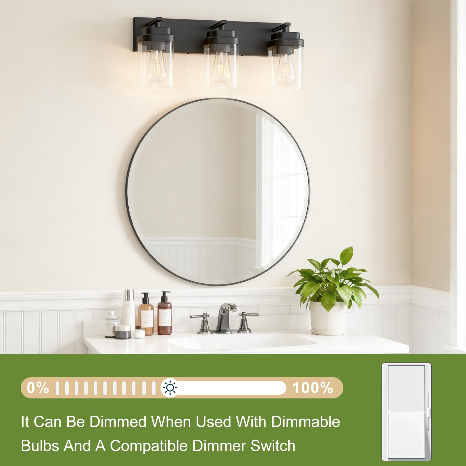 LKHF E26-compatible dimmable fixture for customizable ambiance.