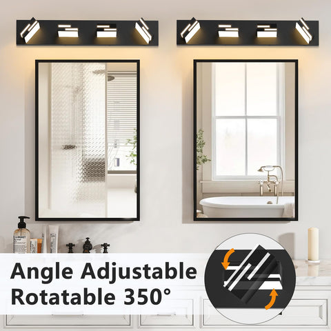 LKHF LED vanity light offers warm to cool tones across 2700K–6000K range.