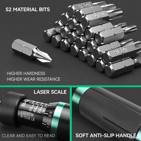 LLAVETOR torque screwdriver case keeps accessories organized and portable.