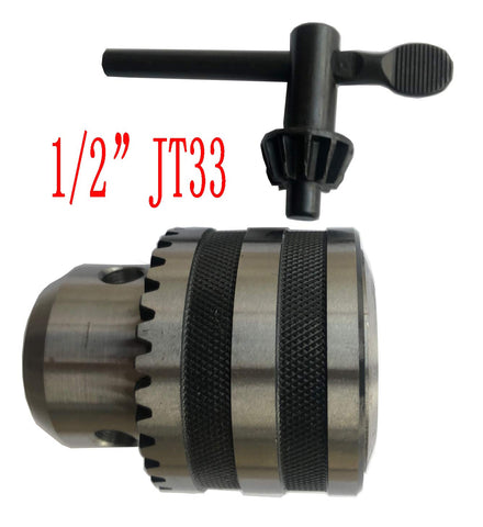 LLDSIMEX JT33 drill chuck front view highlighting compact design for secure mounting