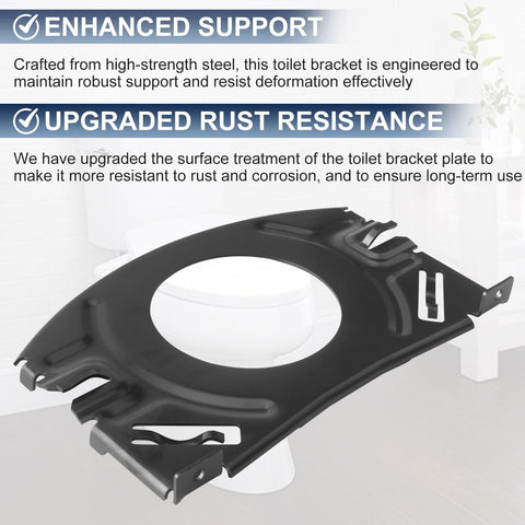 Llhhs toilet tank bracket in steel for durable support during use.