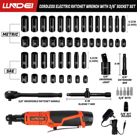 LLNDEI 12V cordless wrench with battery and charger for on-the-go jobs