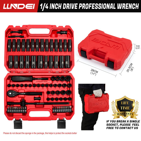 LLNDEI 6-point sockets grip fasteners securely, reducing rounding risk.