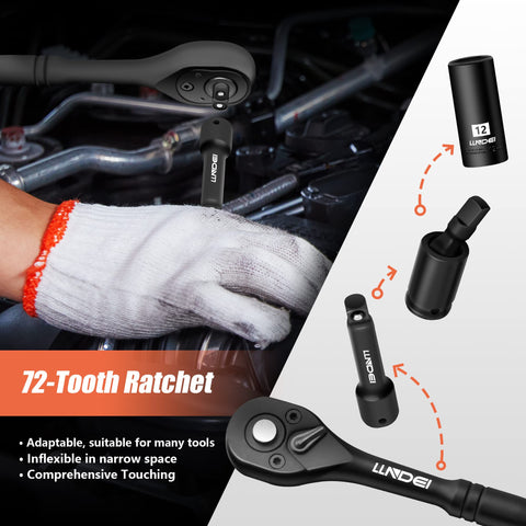 LLNDEI 6-point design reduces nut rounding under high torque.