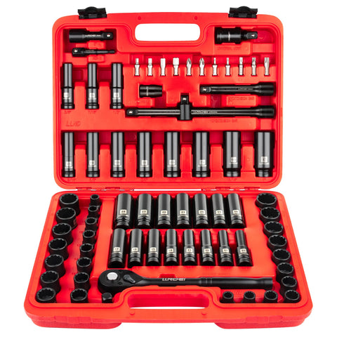 LLNDEI 72-piece 1/2-inch drive socket set for versatile repairs