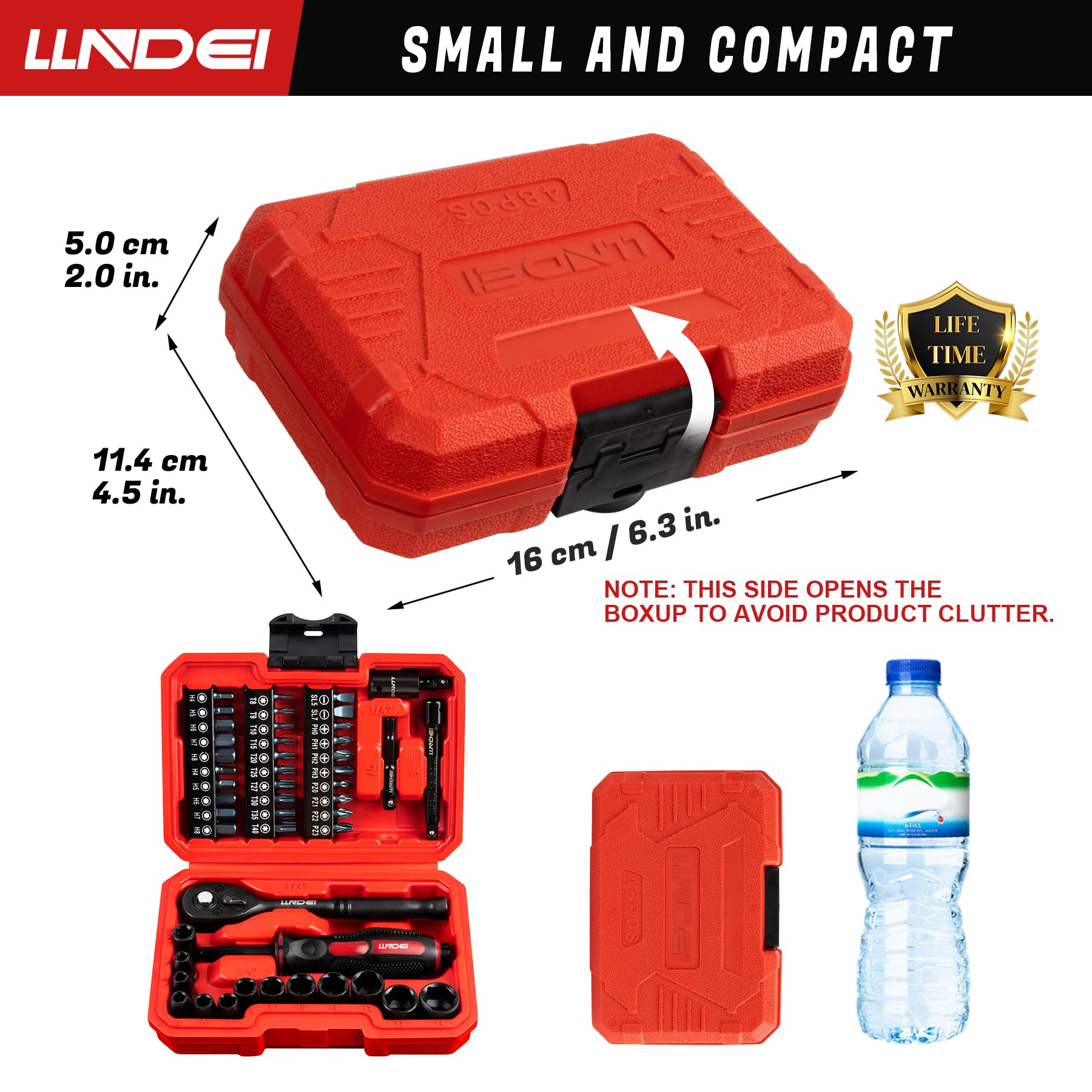 LLNDEI chrome vanadium steel sockets for durable performance.