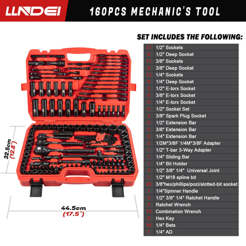 LLNDEI compact storage case and sockets, portable and secure