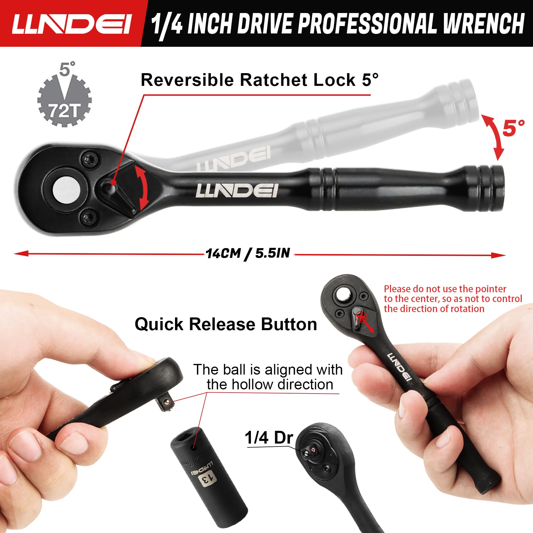 LLNDEI CR-V sockets with durable finish for lasting performance.