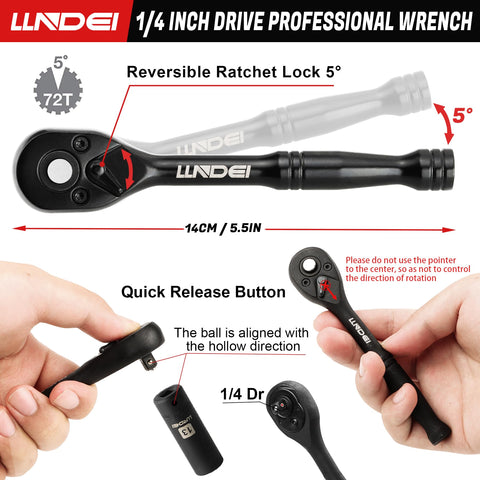 LLNDEI CR-V sockets with durable finish for lasting performance.