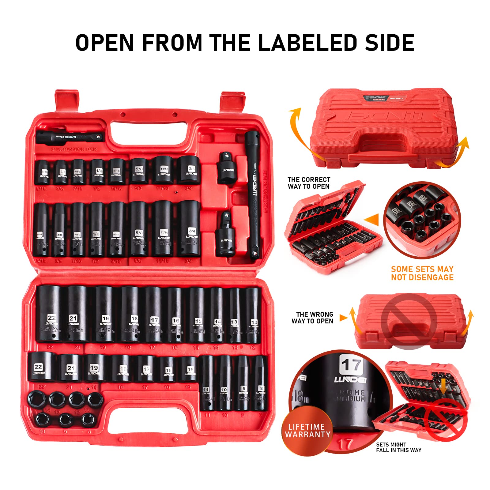 LLNDEI deep eleven-sixteenths socket fits larger fasteners securely