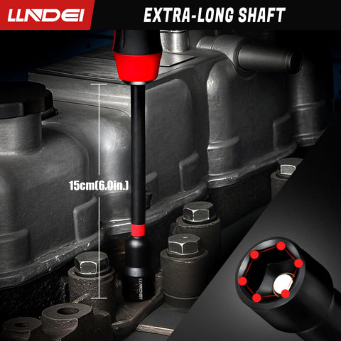 LLNDEI extra-long six-inch design reaches recessed bolts.