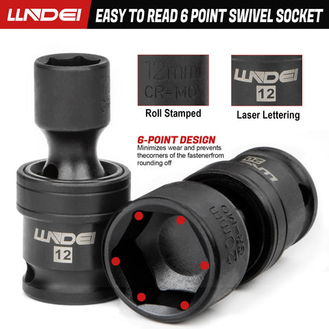 Laser etched size markings for quick socket identification