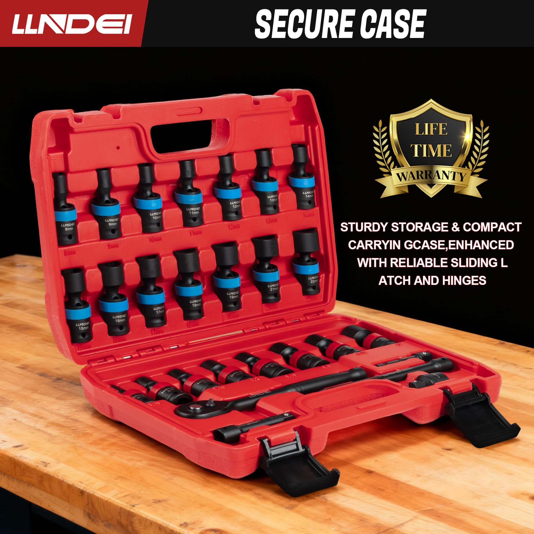 LLNDEI laser marked sizes help quick identification and storage